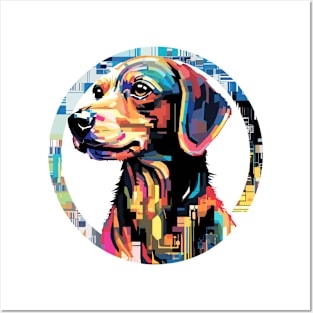 Dog Pet World Animal Lover Furry Friend Abstract Posters and Art